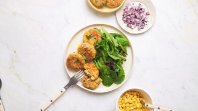 Croquettes de thon maïs salade
