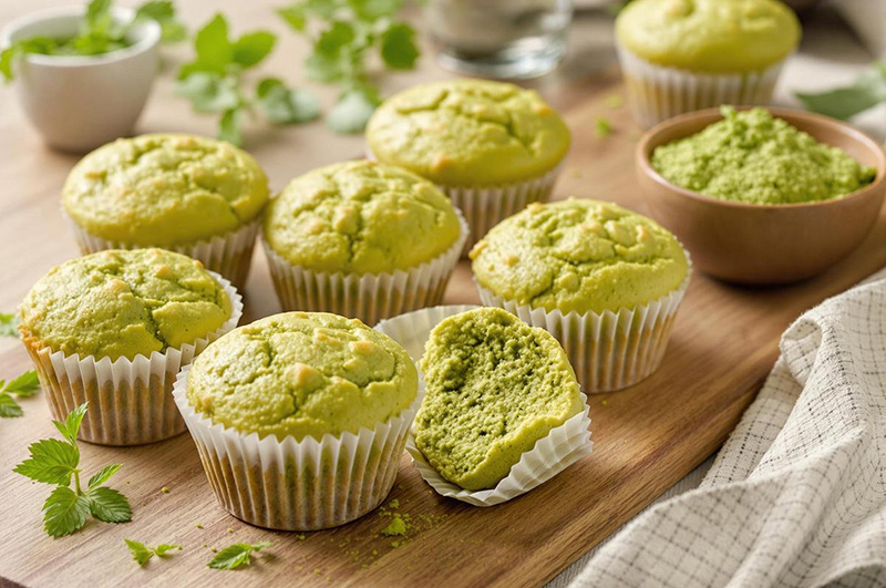 Muffins thé matcha
