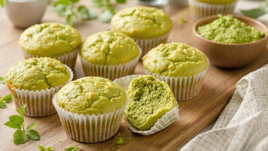Muffins thé matcha