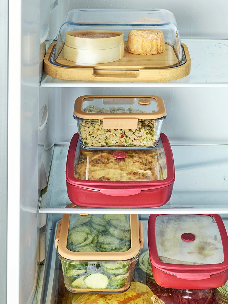 Pebbly plats à four borosilicate