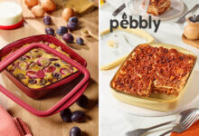 Pebbly plats à four borosilicate