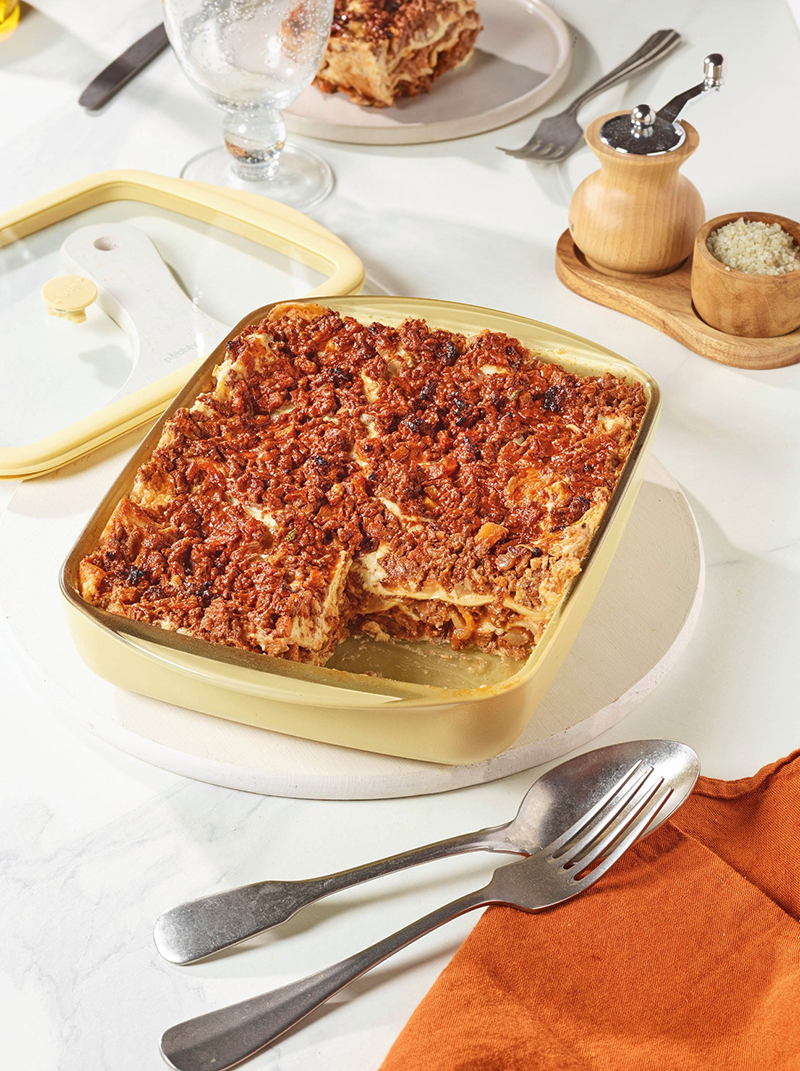 Pebbly plats à four borosilicate