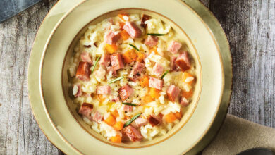 Risotto saucisse de Morteau IGP et courge