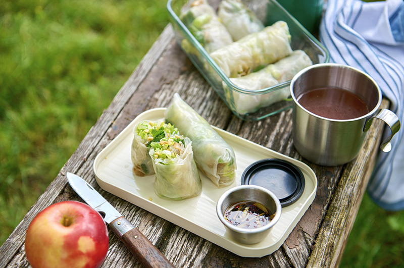 Rouleaux de printemps pleurotes sauce vietnamienne