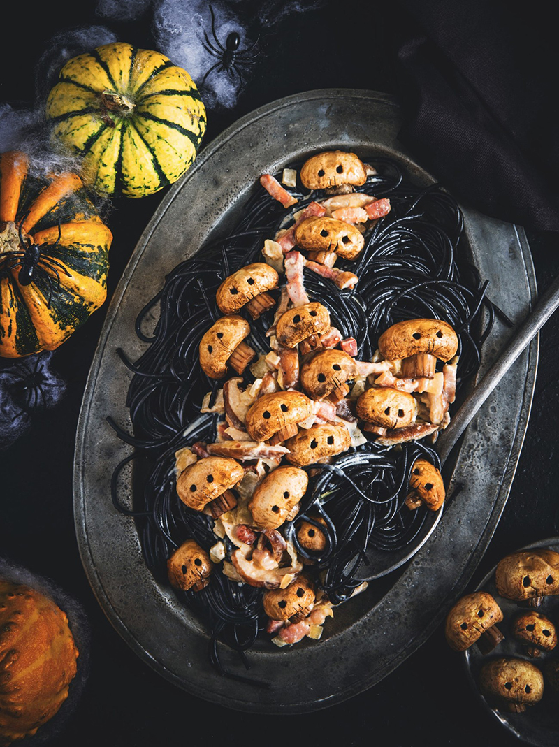 Spaghetti champignons fantômes