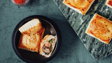 Petits friands apéritifs pâté et champignons