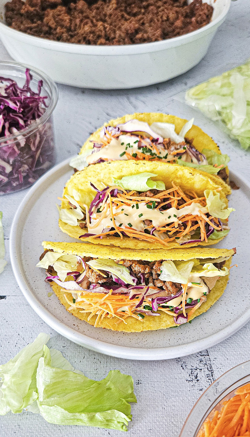 Tacos salade Iceberg légumes prêts à l’emploi