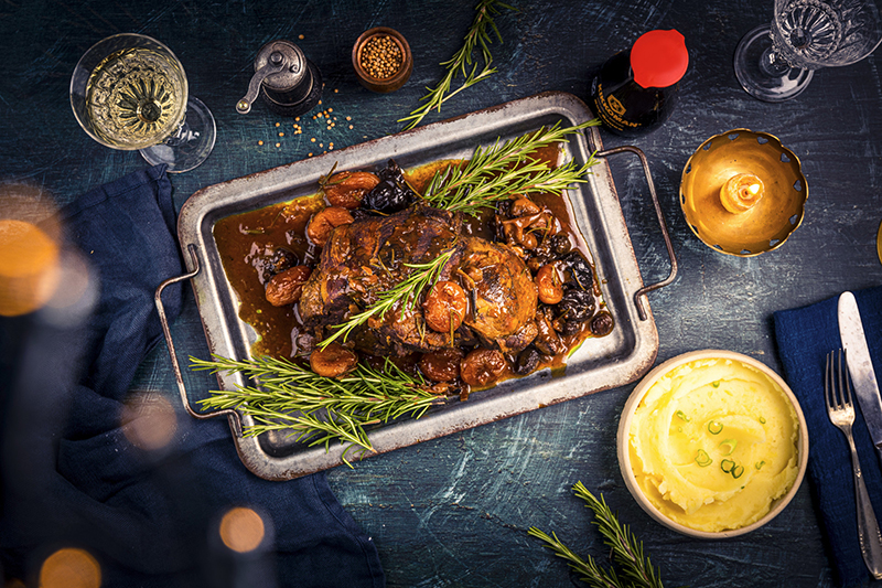 Agneau braisé fruits secs