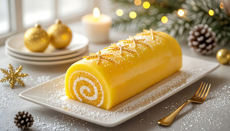 Bûche de noël citron