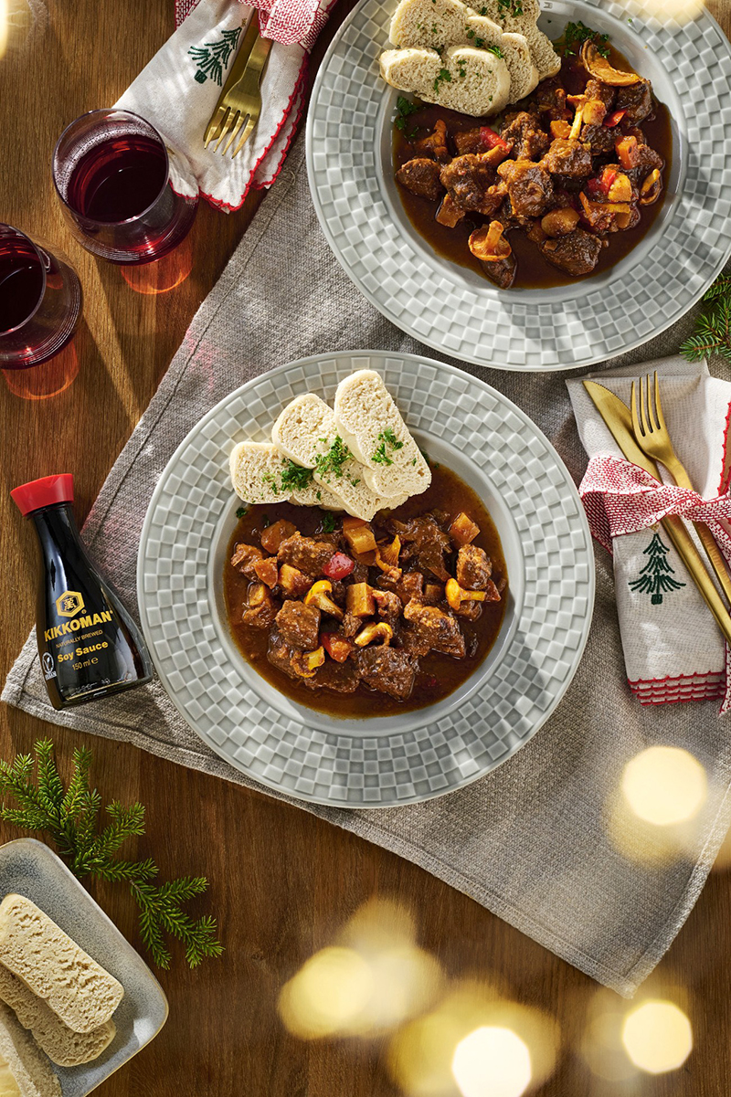 Goulasch de chevreuil champignons