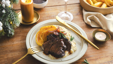 Jarret de bœuf braisé vin rouge