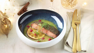 Pavé de saumon MOWI® Épices de Noël, sauce