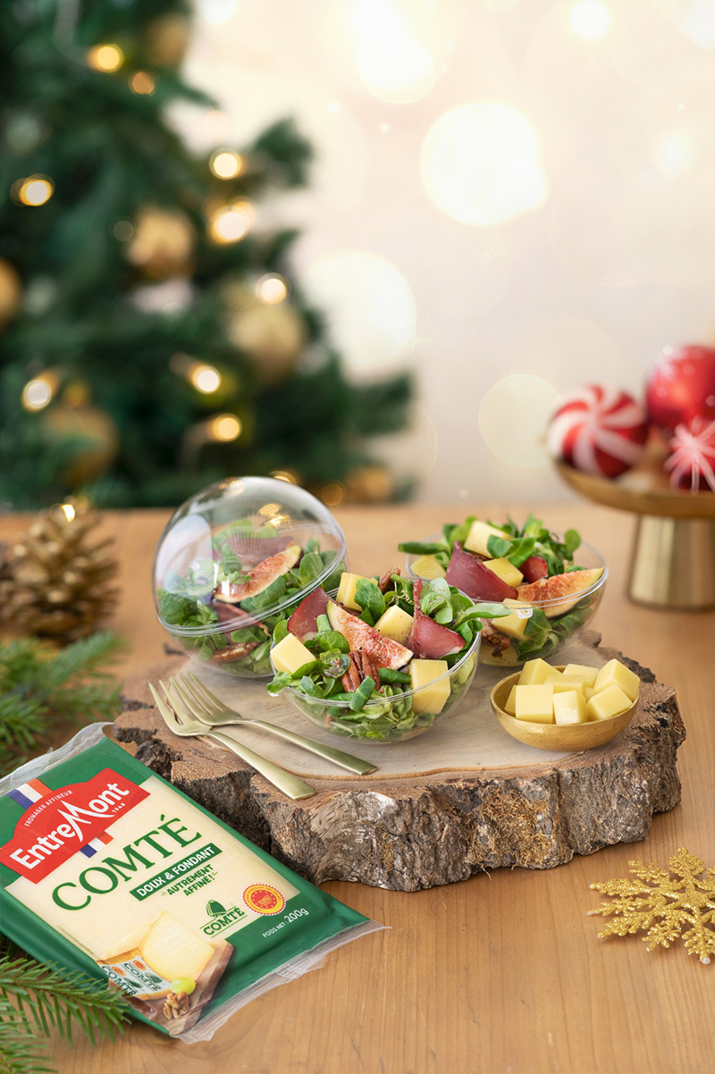 Salade de Noël Comté AOP Entremont, figues magret
