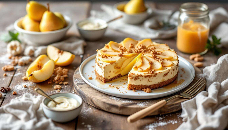 Cheesecake poire spéculoos