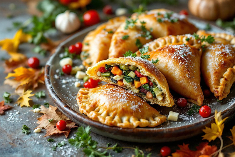 Empanadas feuilletés légumes rôtis