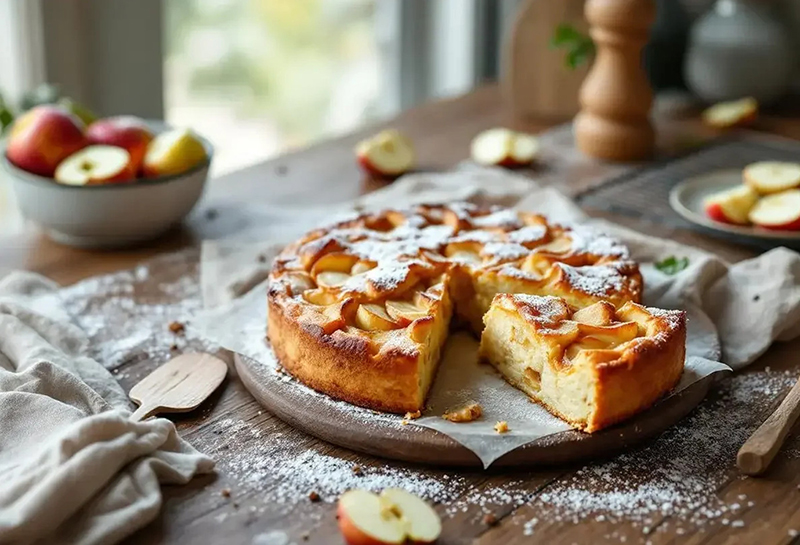 Gâteau moelleux pommes fondantes