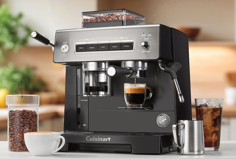 Machine Espresso, moudre, tasser, infuser