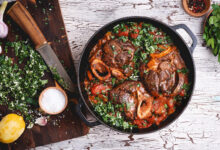 Osso buco de veau braisé sauce verte gremolata