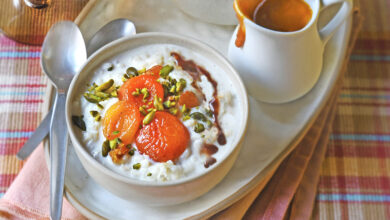 Risotto lait vanillé abricots secs