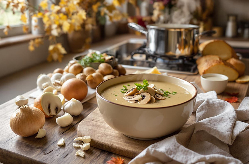 Velouté champignons crémeux