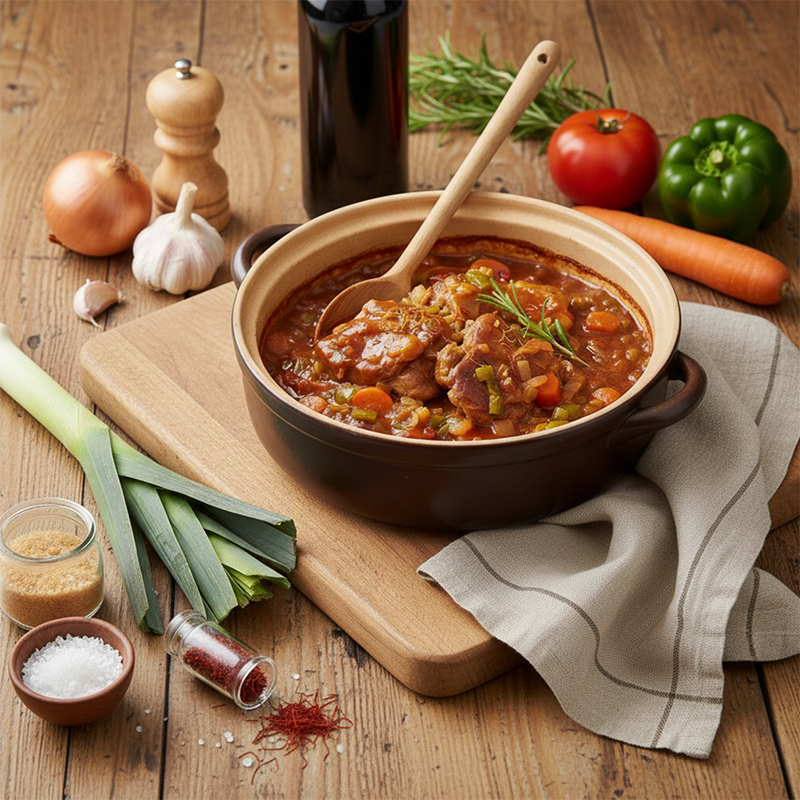 Joues de porc fondantes safran