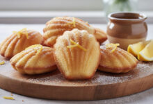 Madeleines dorées miel citron