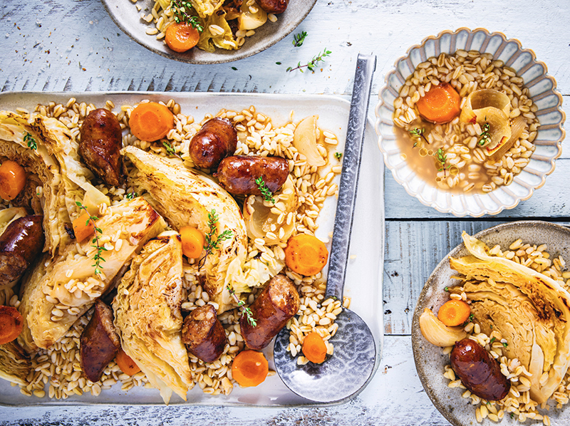 Mijoté de saucisses chou