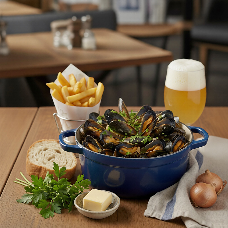 Moules marinières bière blanche