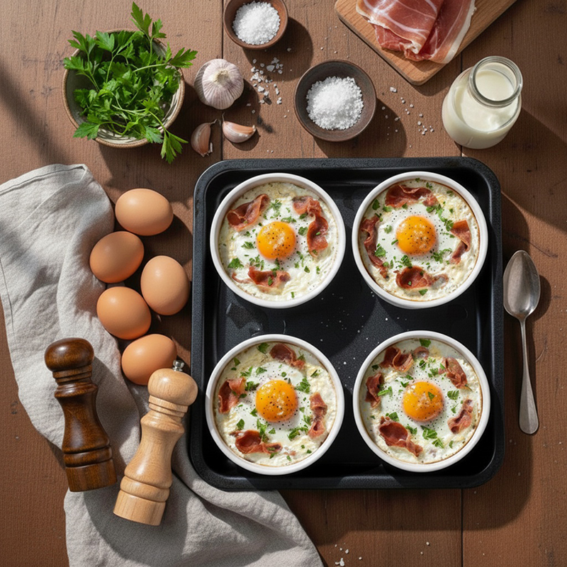 Œufs cocotte jambon Serrano