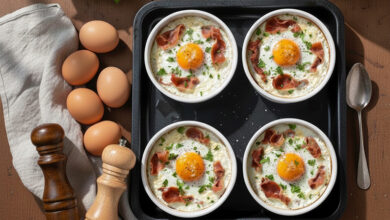 Œufs cocotte jambon Serrano