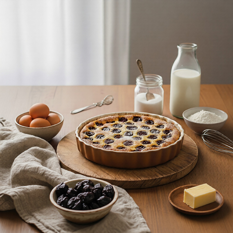 Clafoutis doré pruneaux