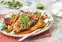 Gigot de chevreau carottes rôties coulis de cresson