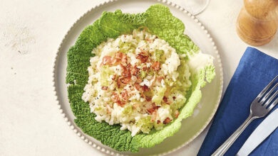 Risotto chou vert lard