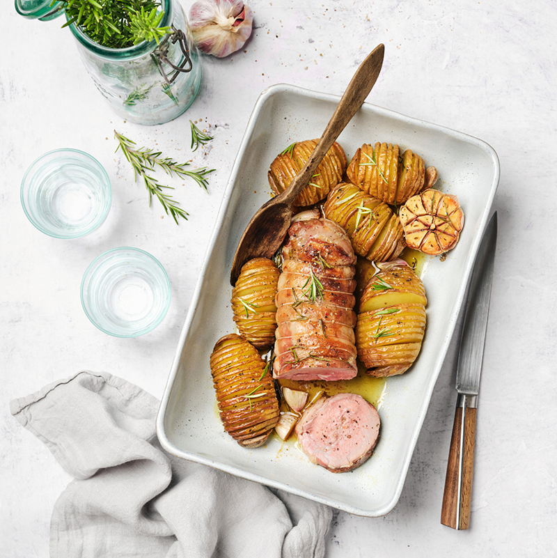 Rôti d’agneau miel romarin