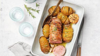 Rôti d’agneau miel romarin