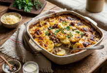 Gratin fondant pommes de terre bœuf haché