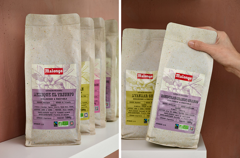Nouveau packaging grains Malongo®