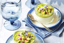 Panna cotta fromage de chèvre guacamole