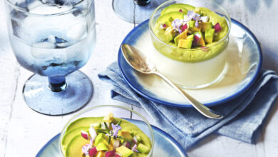 Panna cotta fromage de chèvre guacamole