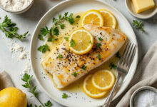 Pavé de lieu noir poêlé beurre citronné