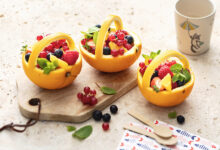 Petites panières de fruits à l’orange