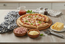 Pizza fondante jambon fromage