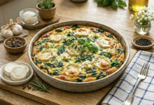 Quiche sans pâte épinard-chèvre