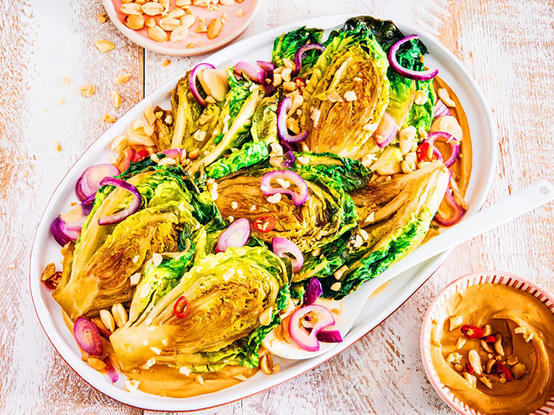 Sucrines braisées cacahuète