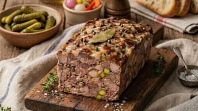 Terrine rustique à l’Armagnac pistaches