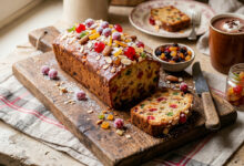 Cake moelleux fruits confits