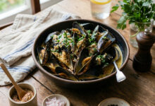 Moules moutarde lait de coco