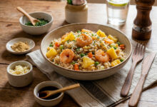 Riz exotique crevettes et ananas