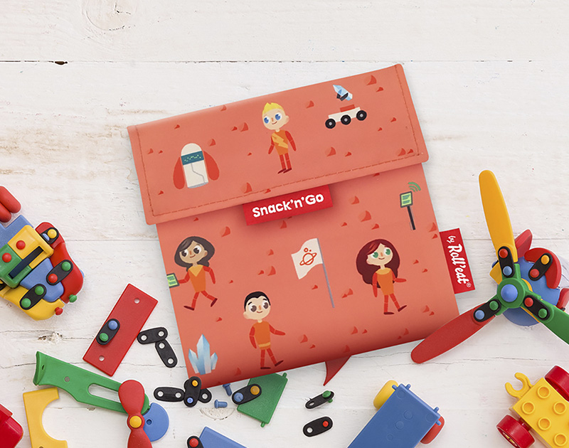 LÄSSIG Sacs à Goûter Réutilisables - Lot De 2 - Snack Waterproof Pour Enfants